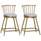 Glam Armless Backrest Counter Stool Steel Milk Tea Shop Bar Stool with Velvet Cushion Gray 2 Piece Set Short Stool(22"H) Clearhalo 'Bar Furniture' 'Bar Stools' 'bar_stools' 'furn' 'furn_bar_stools' 'furniture_bar_stools' 'Kitchen & Dining Furniture' 'kitchen&dining_furn' 'kitchen' 'kitchen_furn' Furniture' 4452565