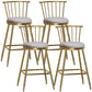 Glam Armless Backrest Counter Stool Steel Milk Tea Shop Bar Stool with Velvet Cushion Gray 4 Piece Set Counter Stool(26"H) Clearhalo 'Bar Furniture' 'Bar Stools' 'bar_stools' 'furn' 'furn_bar_stools' 'furniture_bar_stools' 'Kitchen & Dining Furniture' 'kitchen&dining_furn' 'kitchen' 'kitchen_furn' Furniture' 4452566
