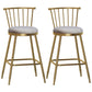 Glam Armless Backrest Counter Stool Steel Milk Tea Shop Bar Stool with Velvet Cushion Gray 2 Piece Set Counter Stool(26"H) Clearhalo 'Bar Furniture' 'Bar Stools' 'bar_stools' 'furn' 'furn_bar_stools' 'furniture_bar_stools' 'Kitchen & Dining Furniture' 'kitchen&dining_furn' 'kitchen' 'kitchen_furn' Furniture' 4452568