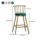 Glam Armless Backrest Counter Stool Steel Milk Tea Shop Bar Stool with Velvet Cushion Clearhalo 'Bar Furniture' 'Bar Stools' 'bar_stools' 'furn' 'furn_bar_stools' 'furniture_bar_stools' 'Kitchen & Dining Furniture' 'kitchen&dining_furn' 'kitchen' 'kitchen_furn' Furniture' 4452592