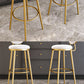 Glam Backrest Armless Counter Stool Iron Cafe Bar Stool with Velvet Cushion and Pedal Clearhalo 'Bar Furniture' 'Bar Stools' 'bar_stools' 'furn' 'furn_bar_stools' 'furniture_bar_stools' 'Kitchen & Dining Furniture' 'kitchen&dining_furn' 'kitchen' 'kitchen_furn' Furniture' 4452736