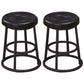 Industrial Armless Backless Counter Stool Steel Cashier Bar Stool with Pedal Black 2 Piece Set Short Stool(18"H) Clearhalo 'Bar Furniture' 'Bar Stools' 'bar_stools' 'furn' 'furn_bar_stools' 'furniture_bar_stools' 'Kitchen & Dining Furniture' 'kitchen&dining_furn' 'kitchen' 'kitchen_furn' Furniture' 4452833