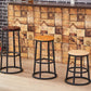 Industrial Armless Backless Counter Stool Steel Cashier Bar Stool with Pedal Clearhalo 'Bar Furniture' 'Bar Stools' 'bar_stools' 'furn' 'furn_bar_stools' 'furniture_bar_stools' 'Kitchen & Dining Furniture' 'kitchen&dining_furn' 'kitchen' 'kitchen_furn' Furniture' 4452834
