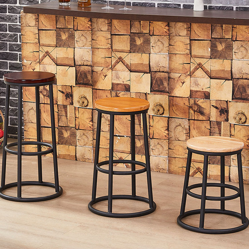 Industrial Armless Backless Counter Stool Steel Cashier Bar Stool with Pedal Clearhalo 'Bar Furniture' 'Bar Stools' 'bar_stools' 'furn' 'furn_bar_stools' 'furniture_bar_stools' 'Kitchen & Dining Furniture' 'kitchen&dining_furn' 'kitchen' 'kitchen_furn' Furniture' 4452834