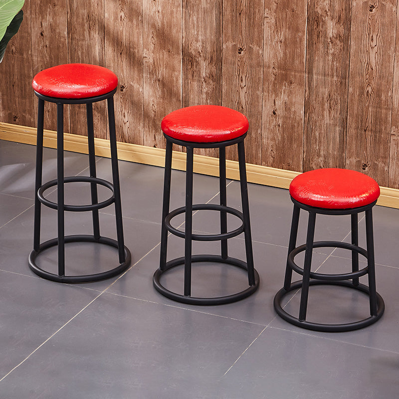 Industrial Armless Backless Counter Stool Steel Cashier Bar Stool with Pedal Clearhalo 'Bar Furniture' 'Bar Stools' 'bar_stools' 'furn' 'furn_bar_stools' 'furniture_bar_stools' 'Kitchen & Dining Furniture' 'kitchen&dining_furn' 'kitchen' 'kitchen_furn' Furniture' 4452835