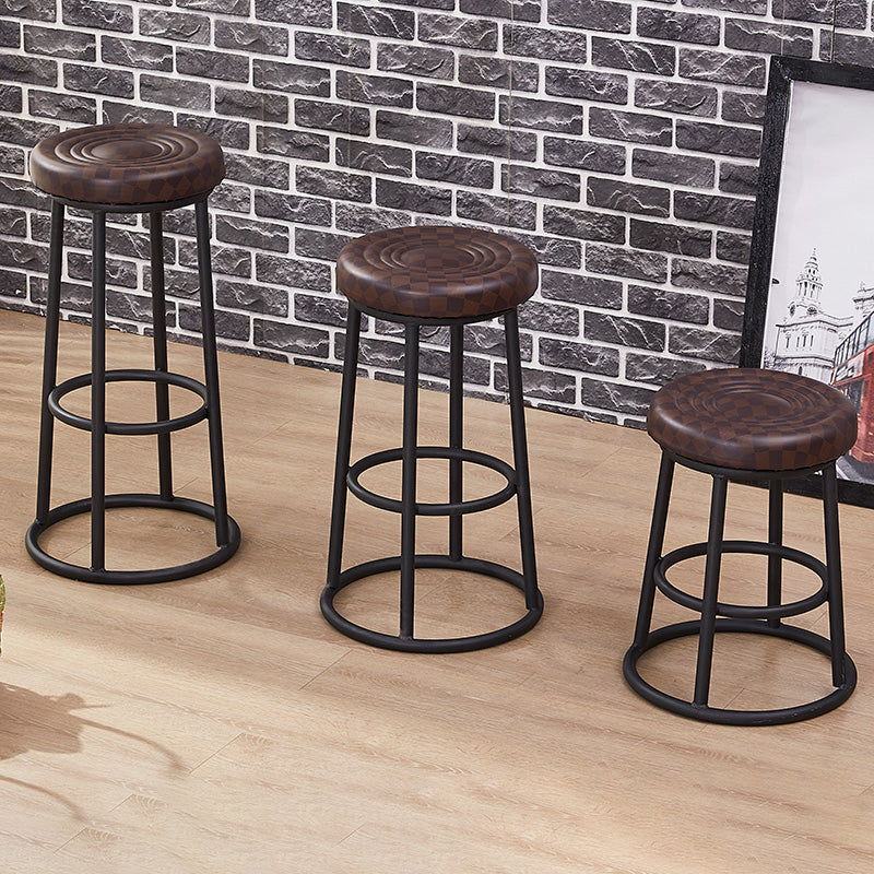Industrial Armless Backless Counter Stool Steel Cashier Bar Stool with Pedal Clearhalo 'Bar Furniture' 'Bar Stools' 'bar_stools' 'furn' 'furn_bar_stools' 'furniture_bar_stools' 'Kitchen & Dining Furniture' 'kitchen&dining_furn' 'kitchen' 'kitchen_furn' Furniture' 4452848