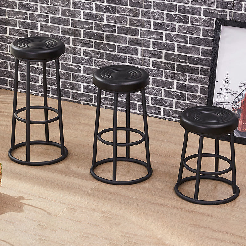 Industrial Armless Backless Counter Stool Steel Cashier Bar Stool with Pedal Clearhalo 'Bar Furniture' 'Bar Stools' 'bar_stools' 'furn' 'furn_bar_stools' 'furniture_bar_stools' 'Kitchen & Dining Furniture' 'kitchen&dining_furn' 'kitchen' 'kitchen_furn' Furniture' 4452850