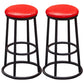 Industrial Armless Backless Counter Stool Steel Cashier Bar Stool with Pedal Red 2 Piece Set Counter Stool (23.5"H) Clearhalo 'Bar Furniture' 'Bar Stools' 'bar_stools' 'furn' 'furn_bar_stools' 'furniture_bar_stools' 'Kitchen & Dining Furniture' 'kitchen&dining_furn' 'kitchen' 'kitchen_furn' Furniture' 4452869