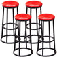 Industrial Armless Backless Counter Stool Steel Cashier Bar Stool with Pedal Red 4 Piece Set Bar Stool (28" H) Clearhalo 'Bar Furniture' 'Bar Stools' 'bar_stools' 'furn' 'furn_bar_stools' 'furniture_bar_stools' 'Kitchen & Dining Furniture' 'kitchen&dining_furn' 'kitchen' 'kitchen_furn' Furniture' 4452870