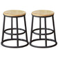 Industrial Armless Backless Counter Stool Steel Cashier Bar Stool with Pedal Natural 2 Piece Set Short Stool(18"H) Clearhalo 'Bar Furniture' 'Bar Stools' 'bar_stools' 'furn' 'furn_bar_stools' 'furniture_bar_stools' 'Kitchen & Dining Furniture' 'kitchen&dining_furn' 'kitchen' 'kitchen_furn' Furniture' 4452875