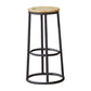 Industrial Armless Backless Counter Stool Steel Cashier Bar Stool with Pedal Natural 1 Piece Bar Stool (28" H) Clearhalo 'Bar Furniture' 'Bar Stools' 'bar_stools' 'furn' 'furn_bar_stools' 'furniture_bar_stools' 'Kitchen & Dining Furniture' 'kitchen&dining_furn' 'kitchen' 'kitchen_furn' Furniture' 4452880