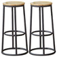Industrial Armless Backless Counter Stool Steel Cashier Bar Stool with Pedal Natural 2 Piece Set Bar Stool (28" H) Clearhalo 'Bar Furniture' 'Bar Stools' 'bar_stools' 'furn' 'furn_bar_stools' 'furniture_bar_stools' 'Kitchen & Dining Furniture' 'kitchen&dining_furn' 'kitchen' 'kitchen_furn' Furniture' 4452881