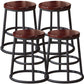 Industrial Armless Backless Counter Stool Steel Cashier Bar Stool with Pedal Crimson 4 Piece Set Short Stool(18"H) Clearhalo 'Bar Furniture' 'Bar Stools' 'bar_stools' 'furn' 'furn_bar_stools' 'furniture_bar_stools' 'Kitchen & Dining Furniture' 'kitchen&dining_furn' 'kitchen' 'kitchen_furn' Furniture' 4452882