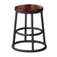 Industrial Armless Backless Counter Stool Steel Cashier Bar Stool with Pedal Crimson 1 Piece Short Stool(18"H) Clearhalo 'Bar Furniture' 'Bar Stools' 'bar_stools' 'furn' 'furn_bar_stools' 'furniture_bar_stools' 'Kitchen & Dining Furniture' 'kitchen&dining_furn' 'kitchen' 'kitchen_furn' Furniture' 4452883