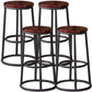 Industrial Armless Backless Counter Stool Steel Cashier Bar Stool with Pedal Crimson 4 Piece Set Counter Stool (23.5"H) Clearhalo 'Bar Furniture' 'Bar Stools' 'bar_stools' 'furn' 'furn_bar_stools' 'furniture_bar_stools' 'Kitchen & Dining Furniture' 'kitchen&dining_furn' 'kitchen' 'kitchen_furn' Furniture' 4452885