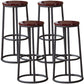 Industrial Armless Backless Counter Stool Steel Cashier Bar Stool with Pedal Crimson 4 Piece Set Bar Stool (28" H) Clearhalo 'Bar Furniture' 'Bar Stools' 'bar_stools' 'furn' 'furn_bar_stools' 'furniture_bar_stools' 'Kitchen & Dining Furniture' 'kitchen&dining_furn' 'kitchen' 'kitchen_furn' Furniture' 4452888