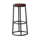 Industrial Armless Backless Counter Stool Steel Cashier Bar Stool with Pedal Crimson 1 Piece Bar Stool (28" H) Clearhalo 'Bar Furniture' 'Bar Stools' 'bar_stools' 'furn' 'furn_bar_stools' 'furniture_bar_stools' 'Kitchen & Dining Furniture' 'kitchen&dining_furn' 'kitchen' 'kitchen_furn' Furniture' 4452889