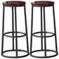 Industrial Armless Backless Counter Stool Steel Cashier Bar Stool with Pedal Crimson 2 Piece Set Bar Stool (28" H) Clearhalo 'Bar Furniture' 'Bar Stools' 'bar_stools' 'furn' 'furn_bar_stools' 'furniture_bar_stools' 'Kitchen & Dining Furniture' 'kitchen&dining_furn' 'kitchen' 'kitchen_furn' Furniture' 4452890