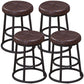Industrial Armless Backless Counter Stool Steel Cashier Bar Stool with Pedal Brown 4 Piece Set Short Stool(18"H) Clearhalo 'Bar Furniture' 'Bar Stools' 'bar_stools' 'furn' 'furn_bar_stools' 'furniture_bar_stools' 'Kitchen & Dining Furniture' 'kitchen&dining_furn' 'kitchen' 'kitchen_furn' Furniture' 4452891