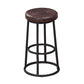 Industrial Armless Backless Counter Stool Steel Cashier Bar Stool with Pedal Brown 1 Piece Counter Stool (23.5"H) Clearhalo 'Bar Furniture' 'Bar Stools' 'bar_stools' 'furn' 'furn_bar_stools' 'furniture_bar_stools' 'Kitchen & Dining Furniture' 'kitchen&dining_furn' 'kitchen' 'kitchen_furn' Furniture' 4452895