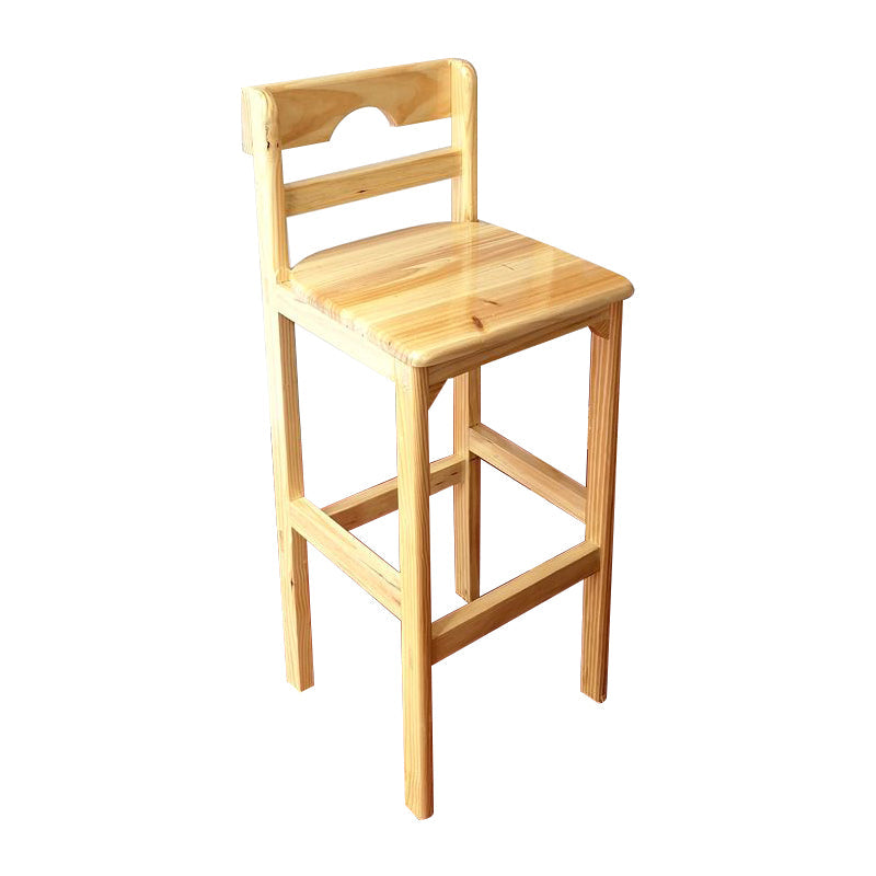 Contemporary Solid Wood Bar Stool Bristol Barstools with Footrest and Low Back Wood 1 Piece Clearhalo 'Bar Furniture' 'Bar Stools' 'bar_stools' 'furn' 'furn_bar_stools' 'furniture_bar_stools' 'Kitchen & Dining Furniture' 'kitchen&dining_furn' 'kitchen' 'kitchen_furn' Furniture' 4452915