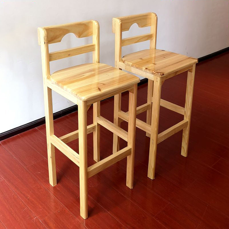 Contemporary Solid Wood Bar Stool Bristol Barstools with Footrest and Low Back Clearhalo 'Bar Furniture' 'Bar Stools' 'bar_stools' 'furn' 'furn_bar_stools' 'furniture_bar_stools' 'Kitchen & Dining Furniture' 'kitchen&dining_furn' 'kitchen' 'kitchen_furn' Furniture' 4452916