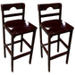 Contemporary Solid Wood Bar Stool Bristol Barstools with Footrest and Low Back Brown 2 Piece Set Clearhalo 'Bar Furniture' 'Bar Stools' 'bar_stools' 'furn' 'furn_bar_stools' 'furniture_bar_stools' 'Kitchen & Dining Furniture' 'kitchen&dining_furn' 'kitchen' 'kitchen_furn' Furniture' 4452923