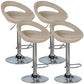 Contemporary Adjustable Height Bar Stool Indoor Bar Stool with Low Back Beige 4 Piece Set Clearhalo 'Bar Furniture' 'Bar Stools' 'bar_stools' 'furn' 'furn_bar_stools' 'furniture_bar_stools' 'Kitchen & Dining Furniture' 'kitchen&dining_furn' 'kitchen' 'kitchen_furn' Furniture' 4452928