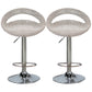 Contemporary Adjustable Height Bar Stool Indoor Bar Stool with Low Back Light Gray-White 2 Piece Set Clearhalo 'Bar Furniture' 'Bar Stools' 'bar_stools' 'furn' 'furn_bar_stools' 'furniture_bar_stools' 'Kitchen & Dining Furniture' 'kitchen&dining_furn' 'kitchen' 'kitchen_furn' Furniture' 4452938