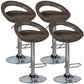 Contemporary Adjustable Height Bar Stool Indoor Bar Stool with Low Back Dark Heather Gray-White 4 Piece Set Clearhalo 'Bar Furniture' 'Bar Stools' 'bar_stools' 'furn' 'furn_bar_stools' 'furniture_bar_stools' 'Kitchen & Dining Furniture' 'kitchen&dining_furn' 'kitchen' 'kitchen_furn' Furniture' 4452939