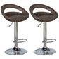 Contemporary Adjustable Height Bar Stool Indoor Bar Stool with Low Back Dark Heather Gray-White 2 Piece Set Clearhalo 'Bar Furniture' 'Bar Stools' 'bar_stools' 'furn' 'furn_bar_stools' 'furniture_bar_stools' 'Kitchen & Dining Furniture' 'kitchen&dining_furn' 'kitchen' 'kitchen_furn' Furniture' 4452942