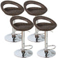 Contemporary Adjustable Height Bar Stool Indoor Bar Stool with Low Back Dark Gray-White 4 Piece Set Clearhalo 'Bar Furniture' 'Bar Stools' 'bar_stools' 'furn' 'furn_bar_stools' 'furniture_bar_stools' 'Kitchen & Dining Furniture' 'kitchen&dining_furn' 'kitchen' 'kitchen_furn' Furniture' 4452949