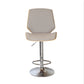 Contemporary Swivel Adjustable Height Bar Stool Indoor Bar Stool with Full Back Khaki 1 Piece Clearhalo 'Bar Furniture' 'Bar Stools' 'bar_stools' 'furn' 'furn_bar_stools' 'furniture_bar_stools' 'Kitchen & Dining Furniture' 'kitchen&dining_furn' 'kitchen' 'kitchen_furn' Furniture' 4452963