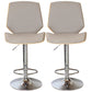 Contemporary Swivel Adjustable Height Bar Stool Indoor Bar Stool with Full Back Khaki 2 Piece Set Clearhalo 'Bar Furniture' 'Bar Stools' 'bar_stools' 'furn' 'furn_bar_stools' 'furniture_bar_stools' 'Kitchen & Dining Furniture' 'kitchen&dining_furn' 'kitchen' 'kitchen_furn' Furniture' 4452965