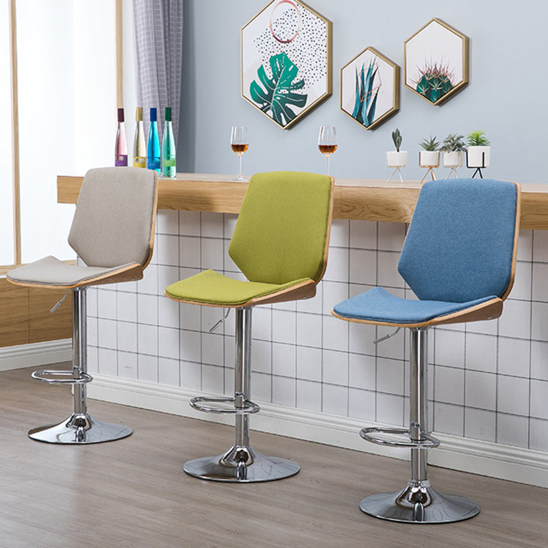 Contemporary Swivel Adjustable Height Bar Stool Indoor Bar Stool with Full Back Clearhalo 'Bar Furniture' 'Bar Stools' 'bar_stools' 'furn' 'furn_bar_stools' 'furniture_bar_stools' 'Kitchen & Dining Furniture' 'kitchen&dining_furn' 'kitchen' 'kitchen_furn' Furniture' 4452973