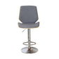 Contemporary Swivel Adjustable Height Bar Stool Indoor Bar Stool with Full Back Smoke Gray 1 Piece Clearhalo 'Bar Furniture' 'Bar Stools' 'bar_stools' 'furn' 'furn_bar_stools' 'furniture_bar_stools' 'Kitchen & Dining Furniture' 'kitchen&dining_furn' 'kitchen' 'kitchen_furn' Furniture' 4452974