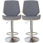 Contemporary Swivel Adjustable Height Bar Stool Indoor Bar Stool with Full Back Smoke Gray 2 Piece Set Clearhalo 'Bar Furniture' 'Bar Stools' 'bar_stools' 'furn' 'furn_bar_stools' 'furniture_bar_stools' 'Kitchen & Dining Furniture' 'kitchen&dining_furn' 'kitchen' 'kitchen_furn' Furniture' 4452976