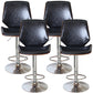 Contemporary Swivel Adjustable Height Bar Stool Indoor Bar Stool with Full Back Gloss Black 4 Piece Set Clearhalo 'Bar Furniture' 'Bar Stools' 'bar_stools' 'furn' 'furn_bar_stools' 'furniture_bar_stools' 'Kitchen & Dining Furniture' 'kitchen&dining_furn' 'kitchen' 'kitchen_furn' Furniture' 4452978