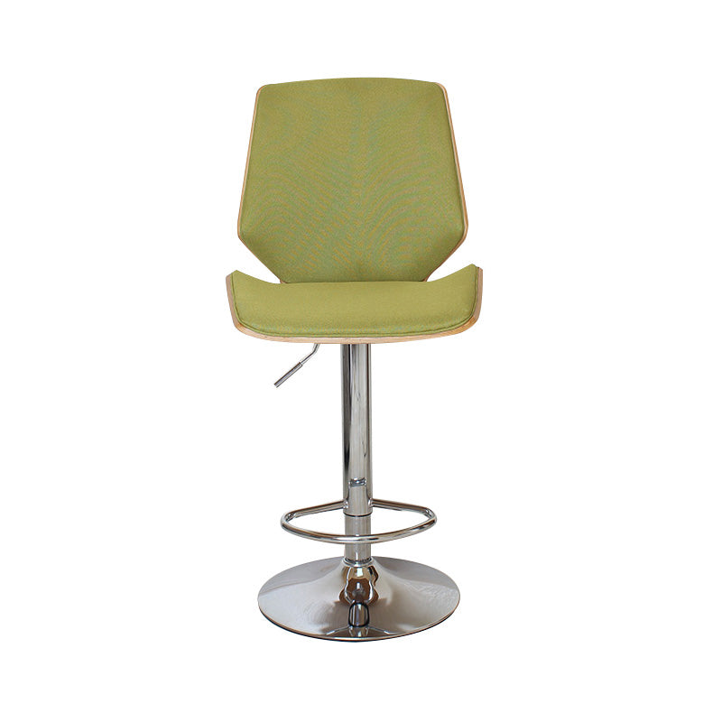 Contemporary Swivel Adjustable Height Bar Stool Indoor Bar Stool with Full Back Green 1 Piece Clearhalo 'Bar Furniture' 'Bar Stools' 'bar_stools' 'furn' 'furn_bar_stools' 'furniture_bar_stools' 'Kitchen & Dining Furniture' 'kitchen&dining_furn' 'kitchen' 'kitchen_furn' Furniture' 4452983