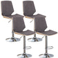 Contemporary Swivel Adjustable Height Bar Stool Indoor Bar Stool with Full Back Grey 4 Piece Set Clearhalo 'Bar Furniture' 'Bar Stools' 'bar_stools' 'furn' 'furn_bar_stools' 'furniture_bar_stools' 'Kitchen & Dining Furniture' 'kitchen&dining_furn' 'kitchen' 'kitchen_furn' Furniture' 4452988