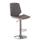 Contemporary Swivel Adjustable Height Bar Stool Indoor Bar Stool with Full Back Grey 1 Piece Clearhalo 'Bar Furniture' 'Bar Stools' 'bar_stools' 'furn' 'furn_bar_stools' 'furniture_bar_stools' 'Kitchen & Dining Furniture' 'kitchen&dining_furn' 'kitchen' 'kitchen_furn' Furniture' 4452989