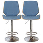 Contemporary Swivel Adjustable Height Bar Stool Indoor Bar Stool with Full Back Blue 2 Piece Set Clearhalo 'Bar Furniture' 'Bar Stools' 'bar_stools' 'furn' 'furn_bar_stools' 'furniture_bar_stools' 'Kitchen & Dining Furniture' 'kitchen&dining_furn' 'kitchen' 'kitchen_furn' Furniture' 4452993