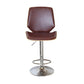 Contemporary Swivel Adjustable Height Bar Stool Indoor Bar Stool with Full Back Brown 1 Piece Clearhalo 'Bar Furniture' 'Bar Stools' 'bar_stools' 'furn' 'furn_bar_stools' 'furniture_bar_stools' 'Kitchen & Dining Furniture' 'kitchen&dining_furn' 'kitchen' 'kitchen_furn' Furniture' 4452995