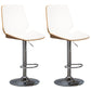 Contemporary Swivel Adjustable Height Bar Stool Indoor Bar Stool with Full Back White 2 Piece Set Clearhalo 'Bar Furniture' 'Bar Stools' 'bar_stools' 'furn' 'furn_bar_stools' 'furniture_bar_stools' 'Kitchen & Dining Furniture' 'kitchen&dining_furn' 'kitchen' 'kitchen_furn' Furniture' 4452999