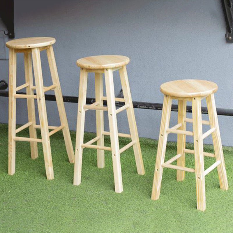 Contemporary Wood Bar Stool Indoor Bar Stool with Wood Seat and Footrest, 1 Piece Clearhalo 'Bar Furniture' 'Bar Stools' 'bar_stools' 'furn' 'furn_bar_stools' 'furniture_bar_stools' 'Kitchen & Dining Furniture' 'kitchen&dining_furn' 'kitchen' 'kitchen_furn' Furniture' 4453004