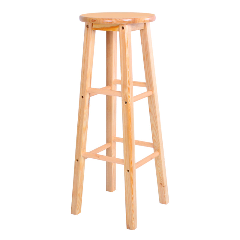 Contemporary Wood Bar Stool Indoor Bar Stool with Wood Seat and Footrest, 1 Piece Wood Bar Stool(31"H) Clearhalo 'Bar Furniture' 'Bar Stools' 'bar_stools' 'furn' 'furn_bar_stools' 'furniture_bar_stools' 'Kitchen & Dining Furniture' 'kitchen&dining_furn' 'kitchen' 'kitchen_furn' Furniture' 4453009