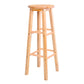 Contemporary Wood Bar Stool Indoor Bar Stool with Wood Seat and Footrest, 1 Piece Wood Extra Tall Stool(35"H) Clearhalo 'Bar Furniture' 'Bar Stools' 'bar_stools' 'furn' 'furn_bar_stools' 'furniture_bar_stools' 'Kitchen & Dining Furniture' 'kitchen&dining_furn' 'kitchen' 'kitchen_furn' Furniture' 4453011