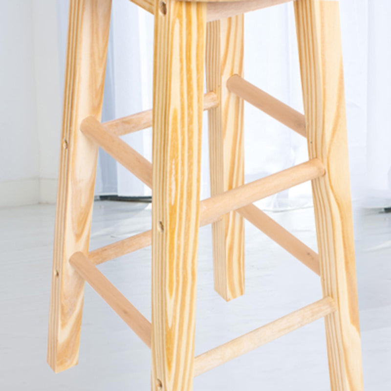 Contemporary Wood Bar Stool Indoor Bar Stool with Wood Seat and Footrest, 1 Piece Clearhalo 'Bar Furniture' 'Bar Stools' 'bar_stools' 'furn' 'furn_bar_stools' 'furniture_bar_stools' 'Kitchen & Dining Furniture' 'kitchen&dining_furn' 'kitchen' 'kitchen_furn' Furniture' 4453012