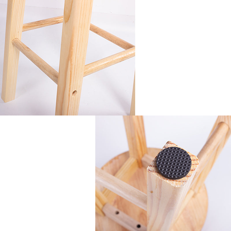 Contemporary Wood Bar Stool Indoor Bar Stool with Wood Seat and Footrest, 1 Piece Clearhalo 'Bar Furniture' 'Bar Stools' 'bar_stools' 'furn' 'furn_bar_stools' 'furniture_bar_stools' 'Kitchen & Dining Furniture' 'kitchen&dining_furn' 'kitchen' 'kitchen_furn' Furniture' 4453013