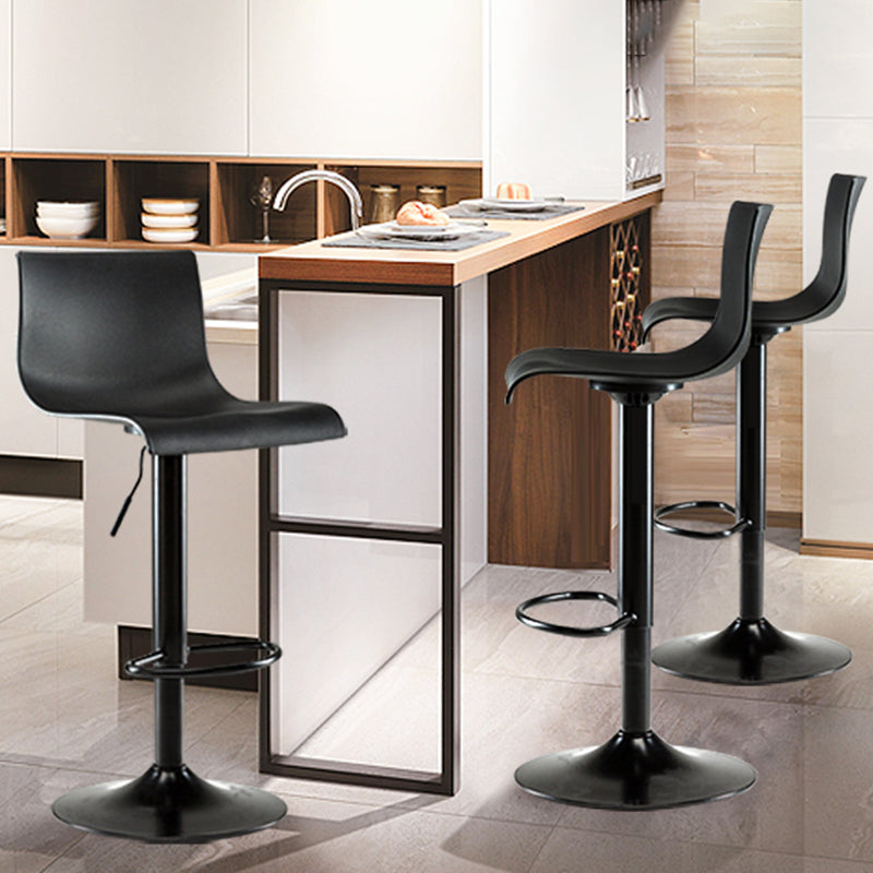 Contemporary Swivel Adjustable Bar Stool Indoor Bar Stool with Low Back Clearhalo 'Bar Furniture' 'Bar Stools' 'bar_stools' 'furn' 'furn_bar_stools' 'furniture_bar_stools' 'Kitchen & Dining Furniture' 'kitchen&dining_furn' 'kitchen' 'kitchen_furn' Furniture' 4453024